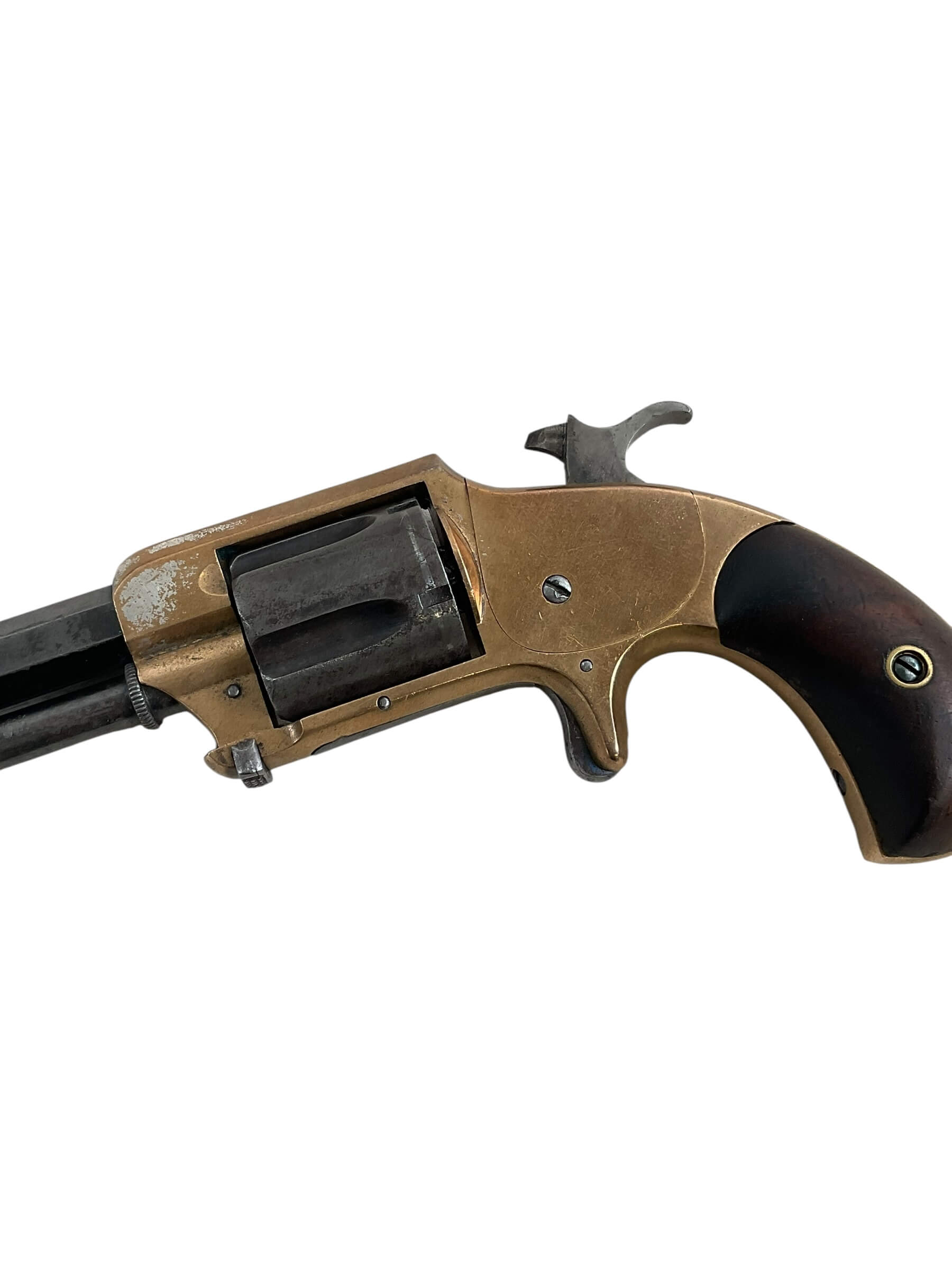 US 1871 Whitneyville Brass Framed .32 Rimfire Revolver Antique US 1871 Whitneyville Brass Framed .32 Rimfire Revolver Antique