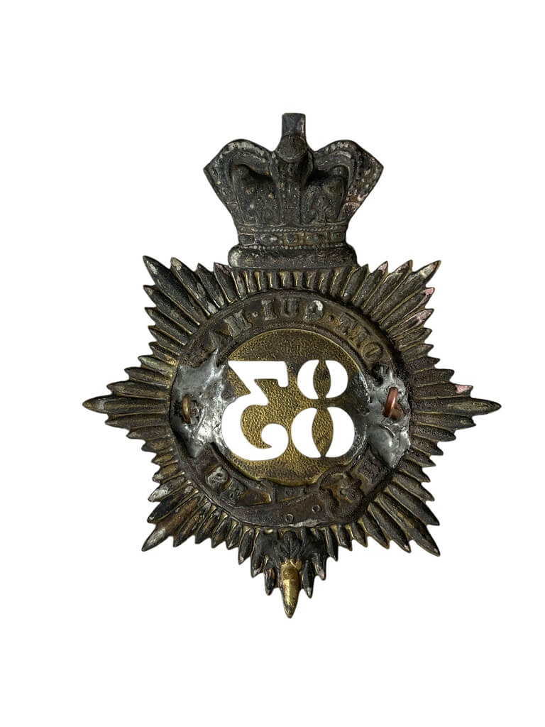 83rd Royal Irish Rifles 2nd Battalion Quilted Shako Plate 83rd Royal Irish Rifles 2nd Battalion Quilted Shako Plate