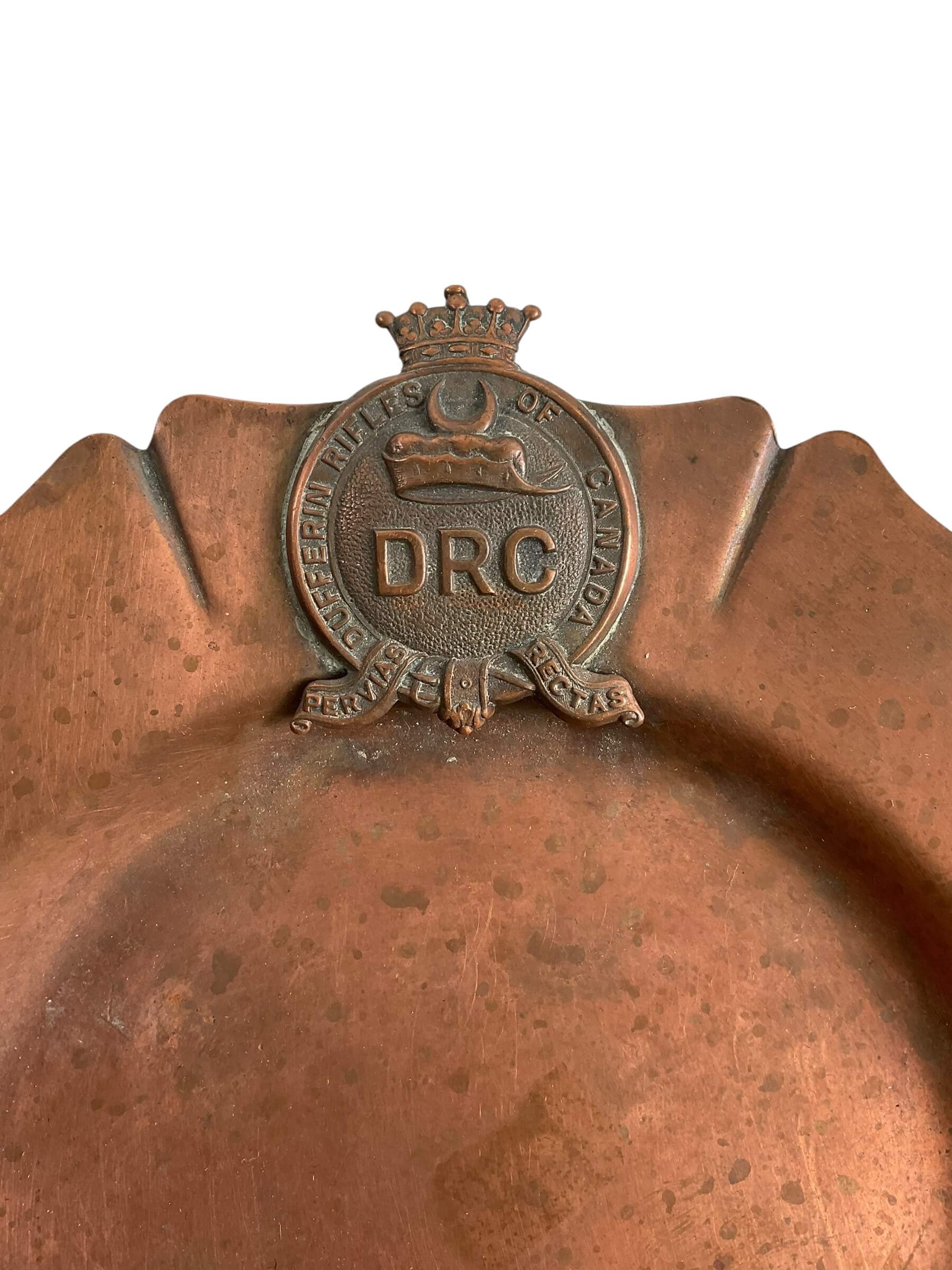 WW2 Canadian Dufferin Rifles of Canada Ashtray WW2 Canadian Dufferin Rifles of Canada Ashtray
