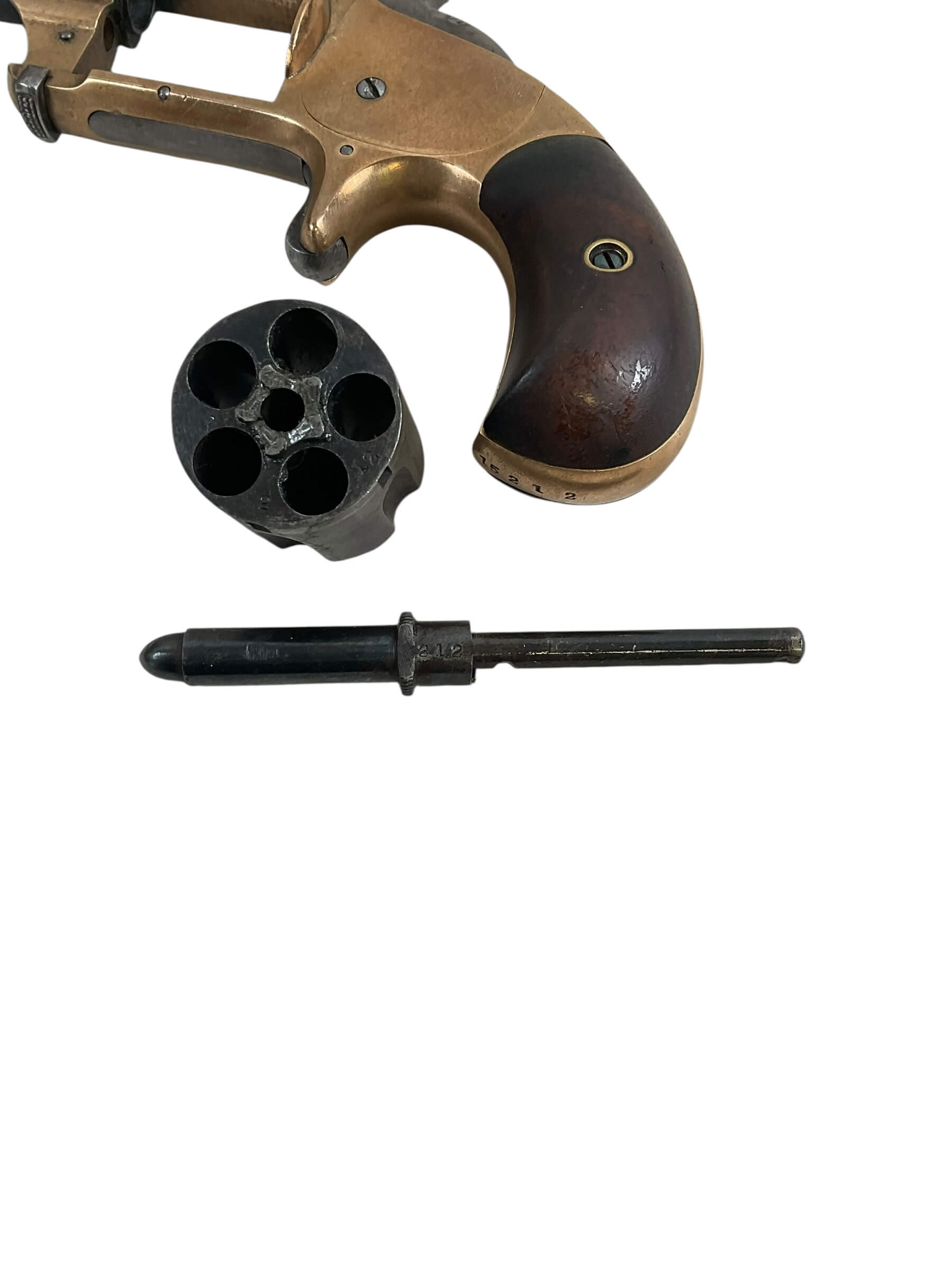 US 1871 Whitneyville Brass Framed .32 Rimfire Revolver Antique US 1871 Whitneyville Brass Framed .32 Rimfire Revolver Antique