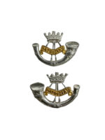 Princess Patricias Canadian Light Infantry Officers Gilt and Silver Collars Pair