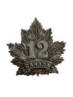 WW1 Canadian CEF 12th Battalion Officers Cap Badge British Made