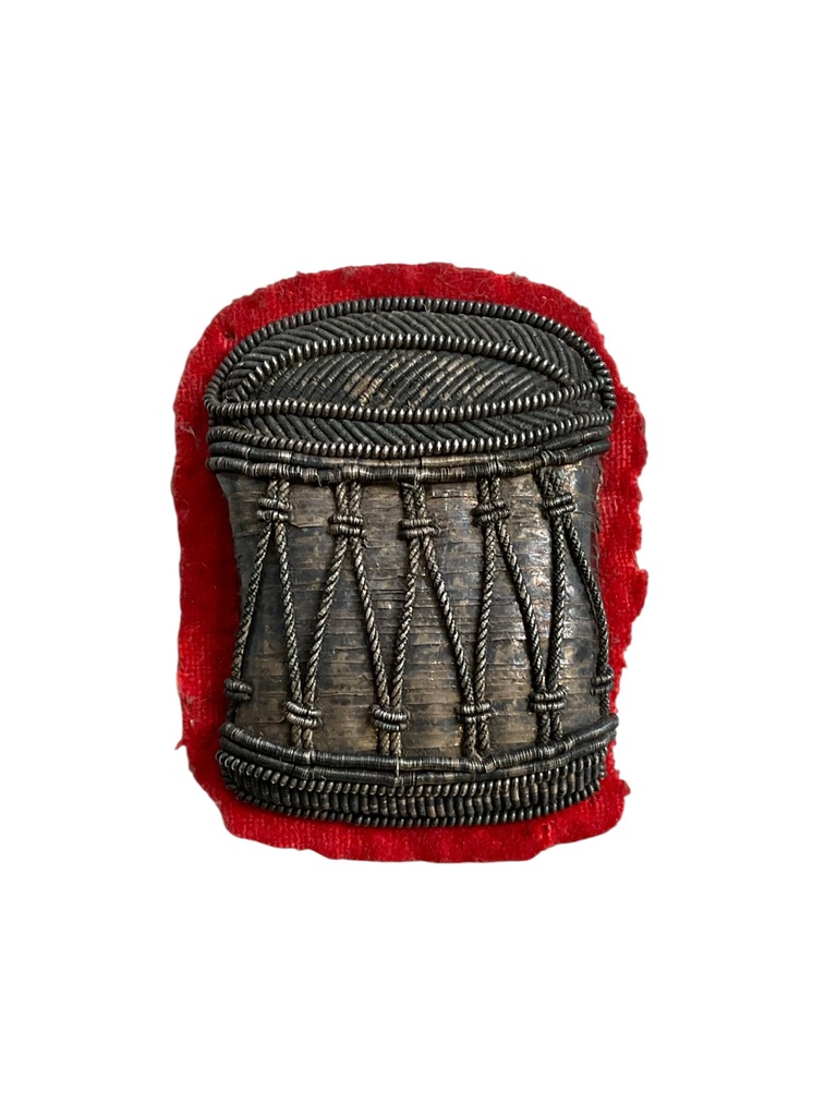 British Canadian Victorian Silver Drummers Bullion Wire Trade Badge British Canadian Victorian Silver Drummers Bullion Wire Trade Badge