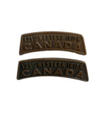 WW1 Canadian CEF 121st Western Irish Battalion Shoulder Titles Insignia Pair