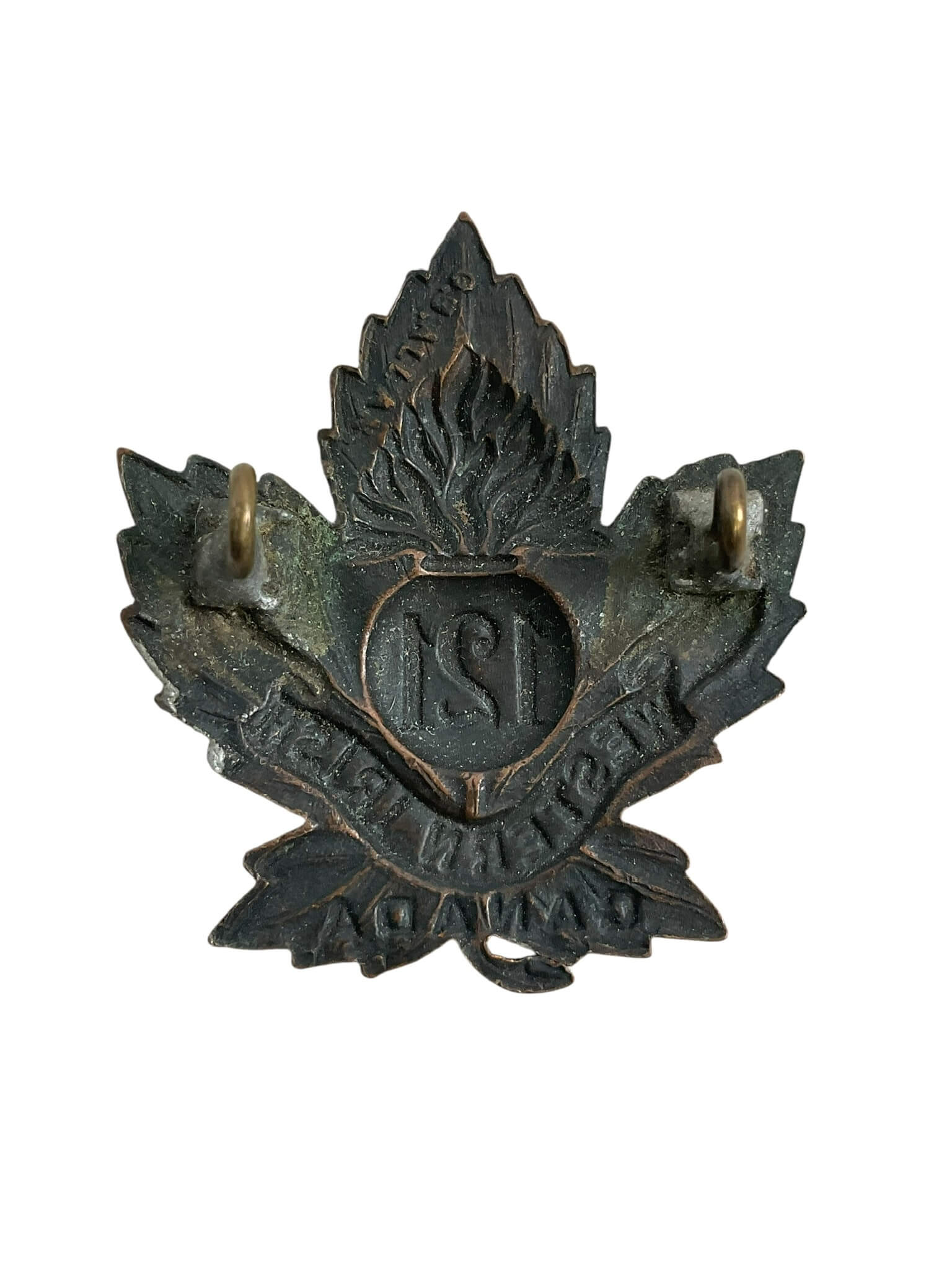 WW1 Canadian CEF 121st Battalion Western Irish Cap Badge WW1 Canadian CEF 121st Battalion Western Irish Cap Badge