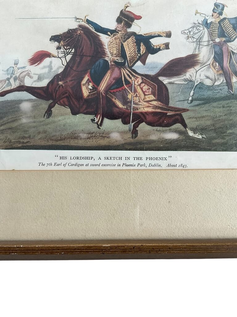 British Lord Cardigan Sword Exercise Framed Print 11" X 8 1/2" British Lord Cardigan Sword Exercise Framed Print 11" X 8 1/2"