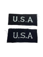 WW2 Canadian RCAF USA Nationality Titles Insignia Pair WW2 Canadian RCAF USA Nationality Titles Insignia Pair
