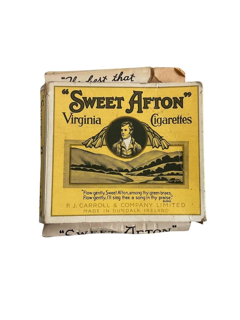 WW2 Irish Sweet Afton Cigarette Pack EMPTY WW2 Irish Sweet Afton Cigarette Pack EMPTY