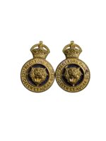 Canadian 12th Regiment York Rangers Officers Collars Insignia Pair