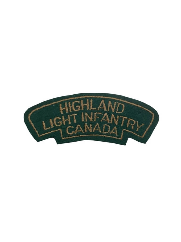 WW2 Canadian Highland Light Infantry Canada Shoulder Title Insignia Single WW2 Canadian Highland Light Infantry Canada Shoulder Title Insignia Single