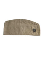 WW2 US USN Navy Officers Overseas Cap With Badge Service Numbered Size 7 1/4