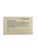 Canadian Irish Regiment of Canada Propaganda Postcard 5 1/2" X 3 1/2"