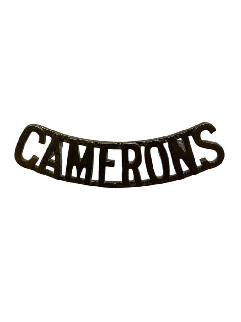 WW2 Canadian Camerons Shoulder Title Insignia Single WW2 Canadian Camerons Shoulder Title Insignia Single