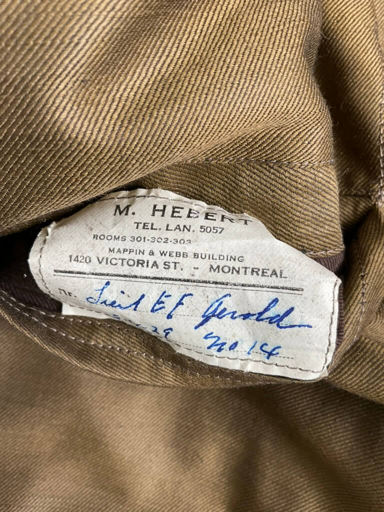 Canadian Army Officers Service Dress Named Dated 1929 Canadian Army Officers Service Dress Named Dated 1929