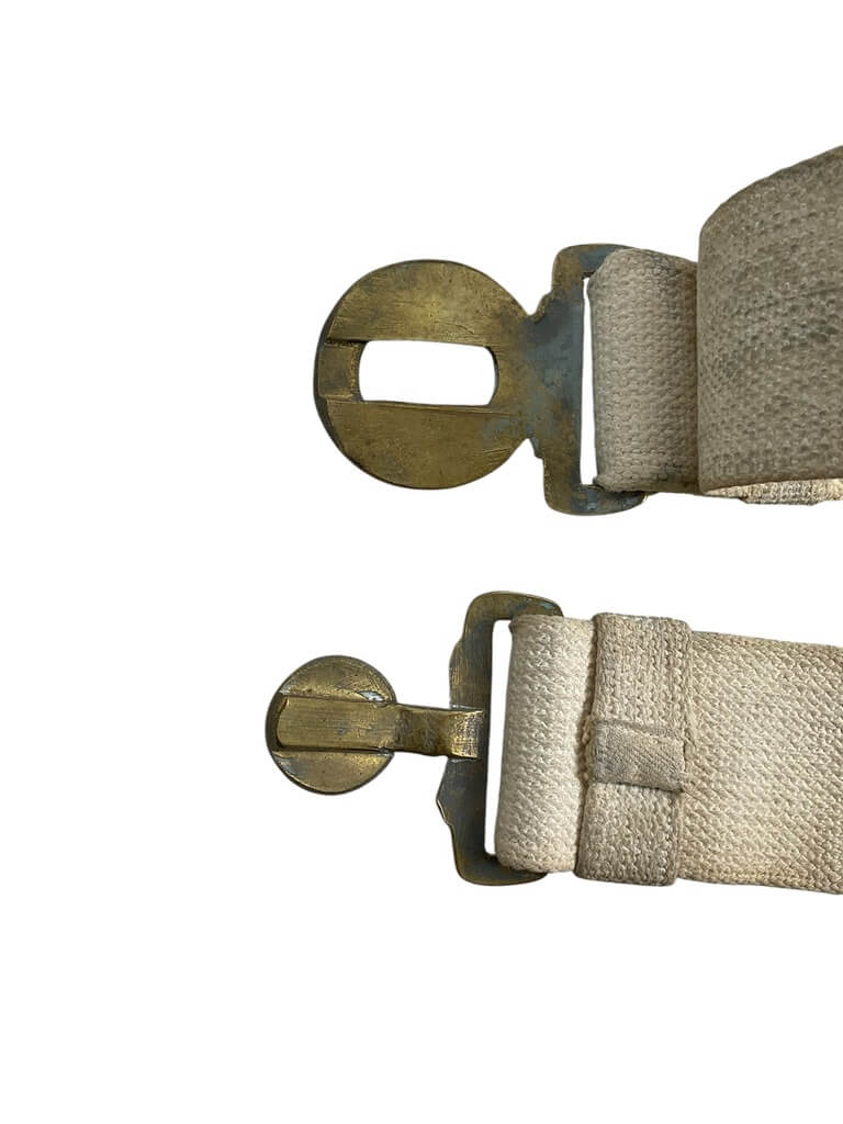 WW2 British Military Police White Belt With Brass Buckle WW2 British Military Police White Belt With Brass Buckle