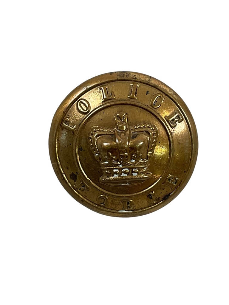British Victorian Brass Police Force Large Button British Victorian Brass Police Force Large Button