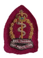 Royal Canadian Army Medical Corps Bullion Wire Cap Badge