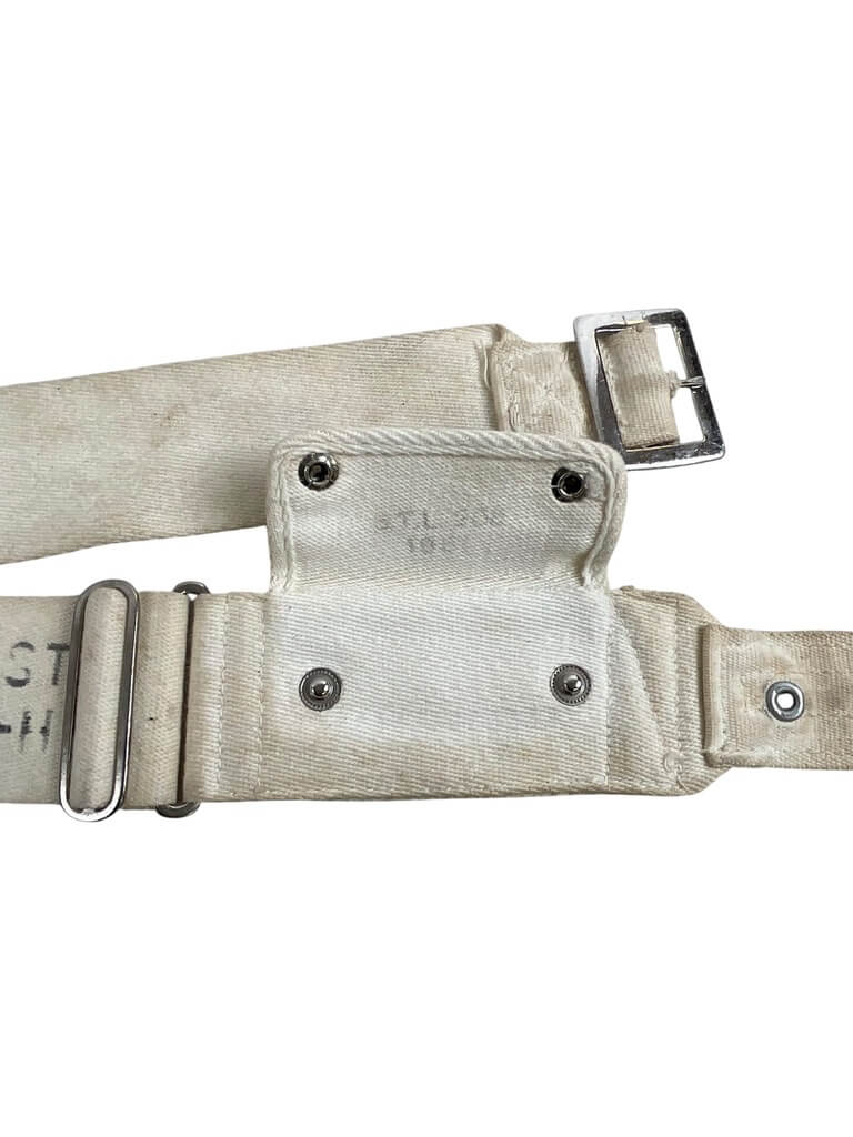 WW2 Canadian RCN Navy White Money Belt Named WW2 Canadian RCN Navy White Money Belt Named