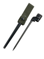 WW2 Canadian Spike Bayonet With Scabbard and 1952 Dated Frog