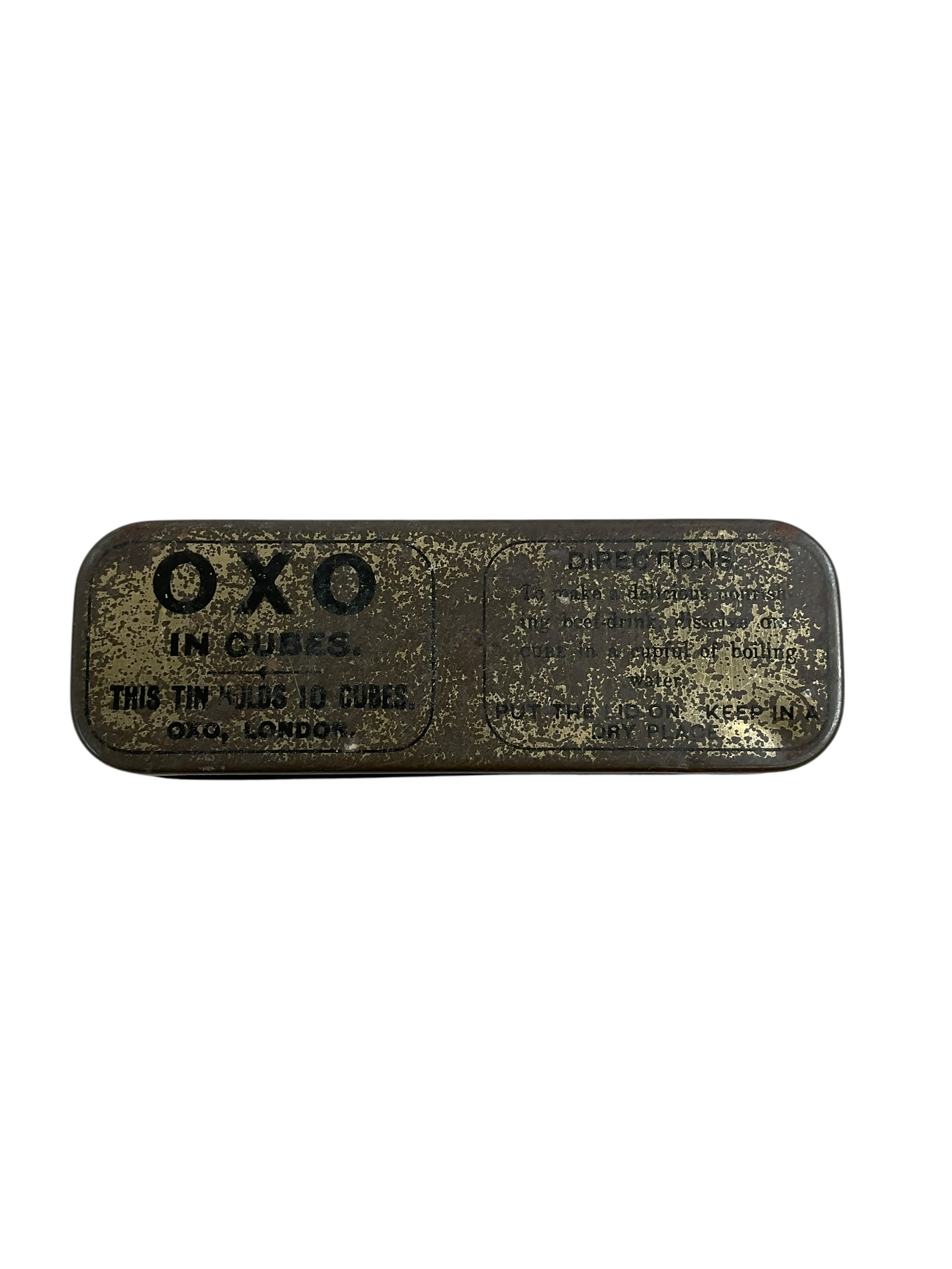 WW1 British BEF OXO In Cubes Tin EMPTY 2 WW1 British BEF OXO In Cubes Tin EMPTY 2