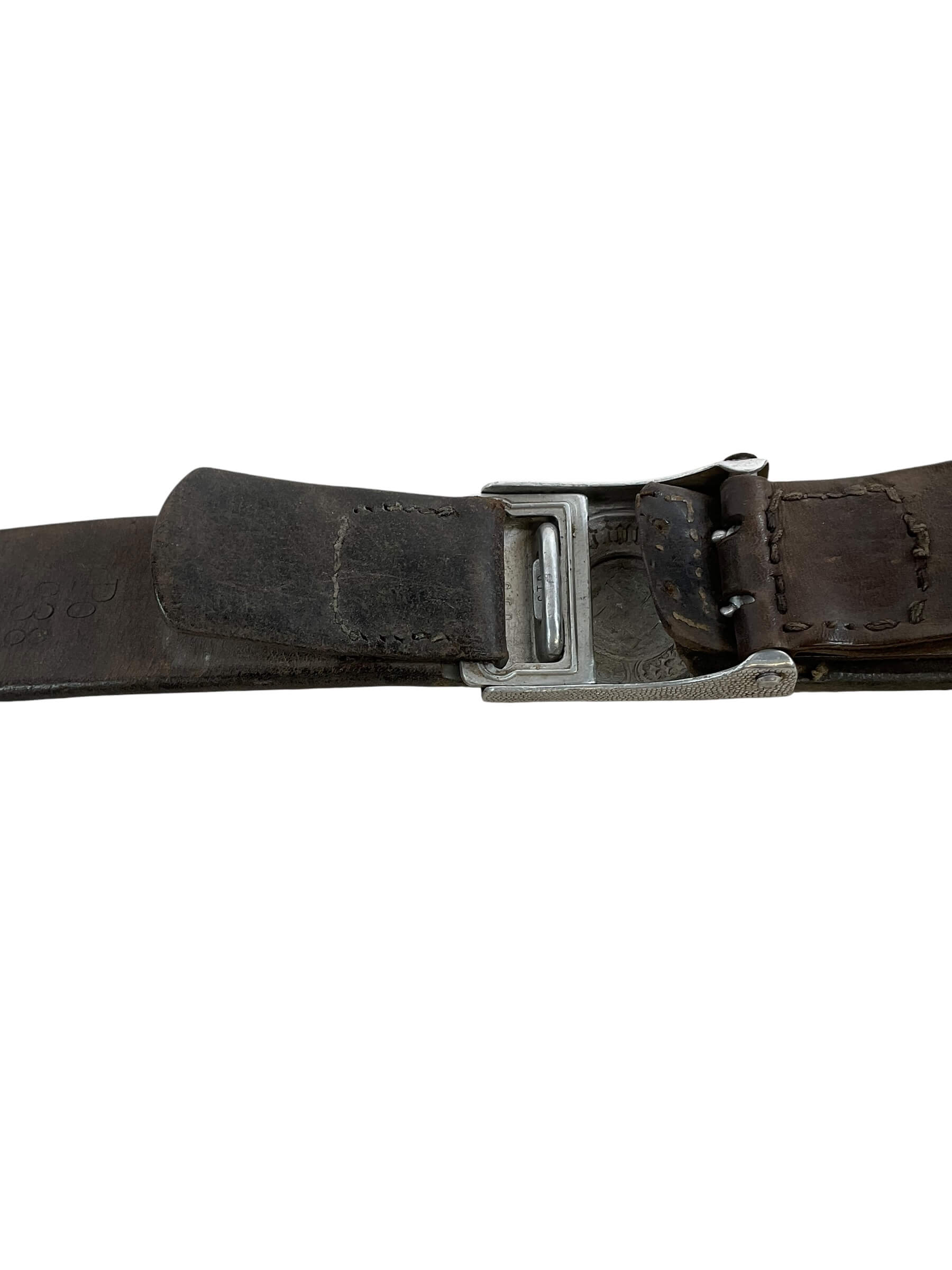 WW2 German Police Belt and Buckle Dated 1938 De-Nazified WW2 German Police Belt and Buckle Dated 1938 De-Nazified