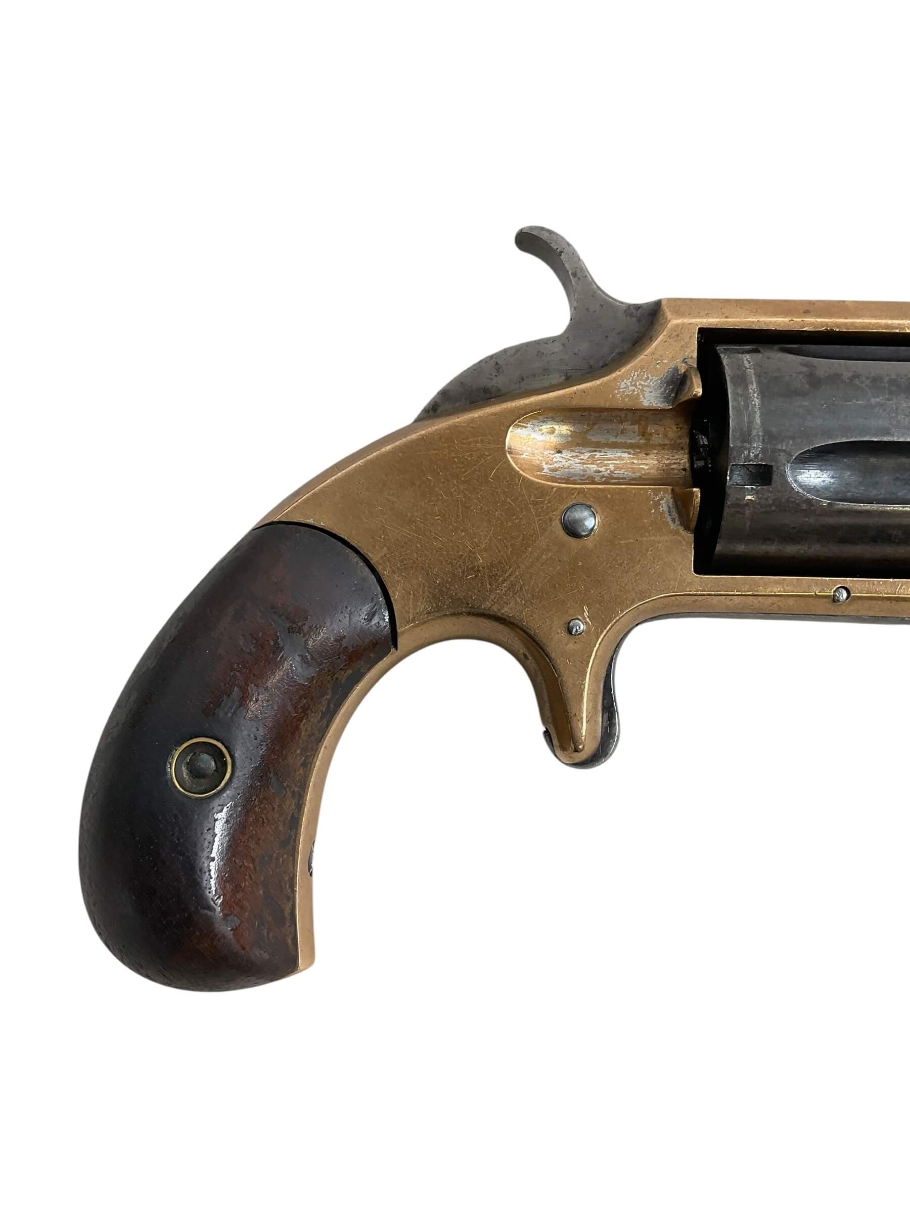 US 1871 Whitneyville Brass Framed .32 Rimfire Revolver Antique US 1871 Whitneyville Brass Framed .32 Rimfire Revolver Antique