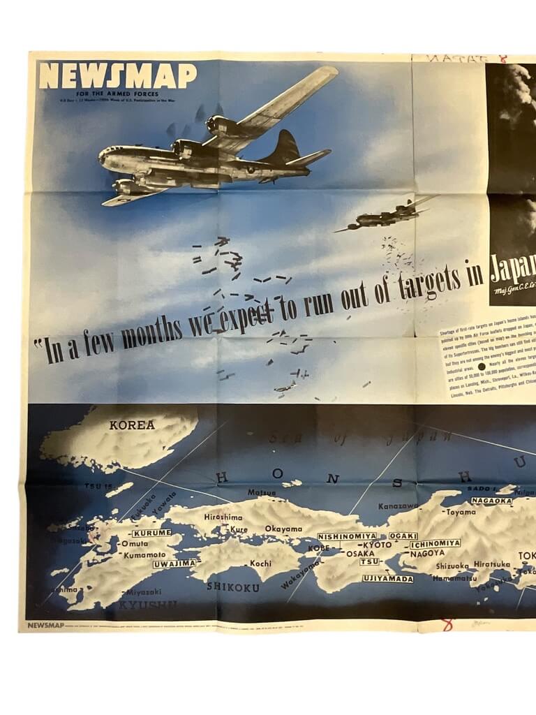 WW2 US Newsmap Vol 4 No 16B 47″ X 34 1/2″ WW2 US Newsmap Vol 4 No 16B 47″ X 34 1/2″