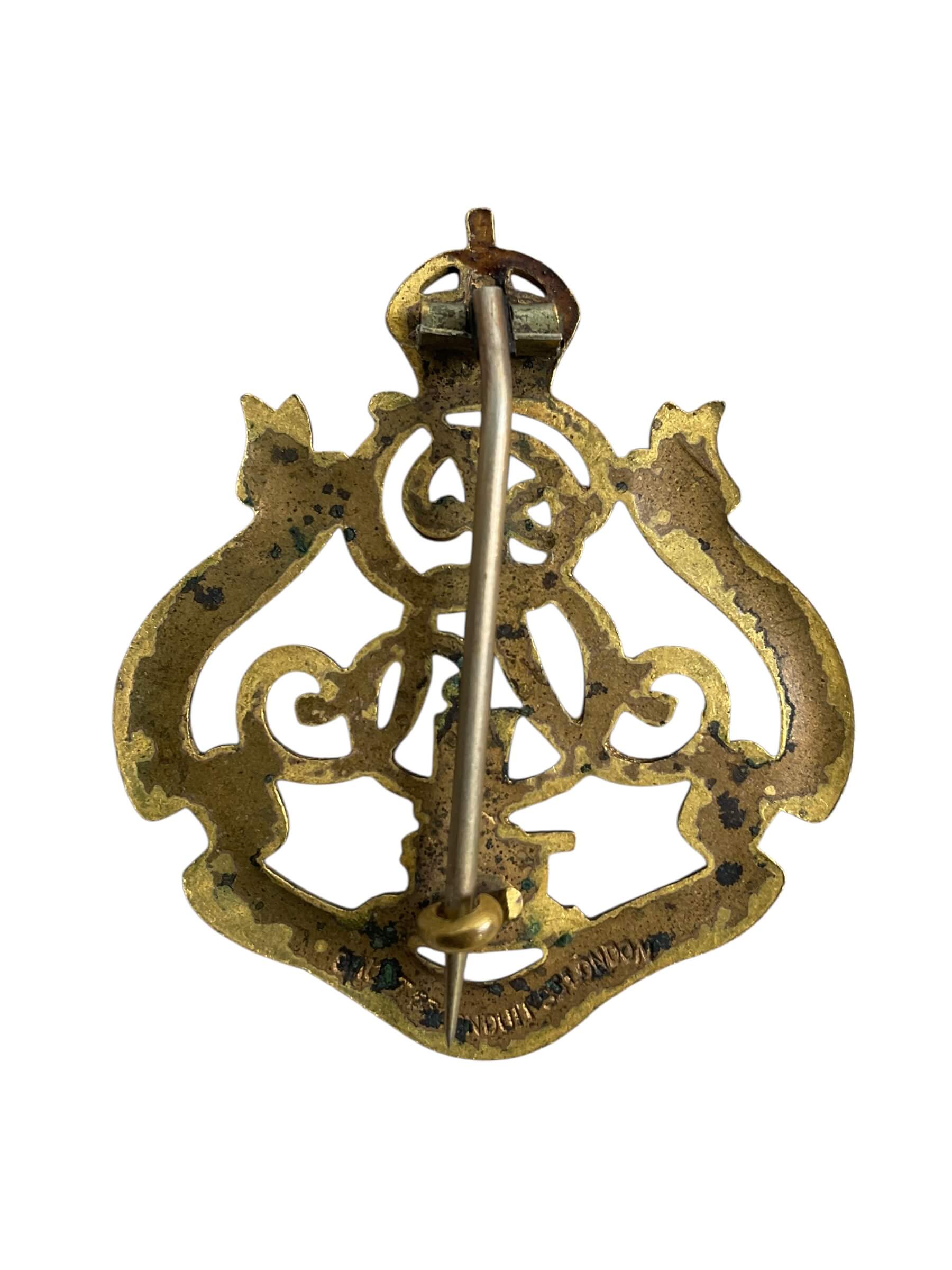 Royal Canadian Artillery Edward the 7th Officers Pith Helmet Cap Badge Royal Canadian Artillery Edward the 7th Officers Pith Helmet Cap Badge