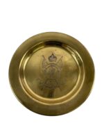 WW2 British 5th Royal Irish Lancers Brass Trench Art Plate 9"