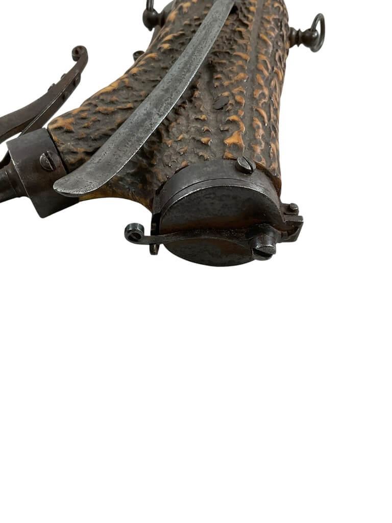 Antique Powder Horn With Engraving From Antler Antique Powder Horn With Engraving From Antler