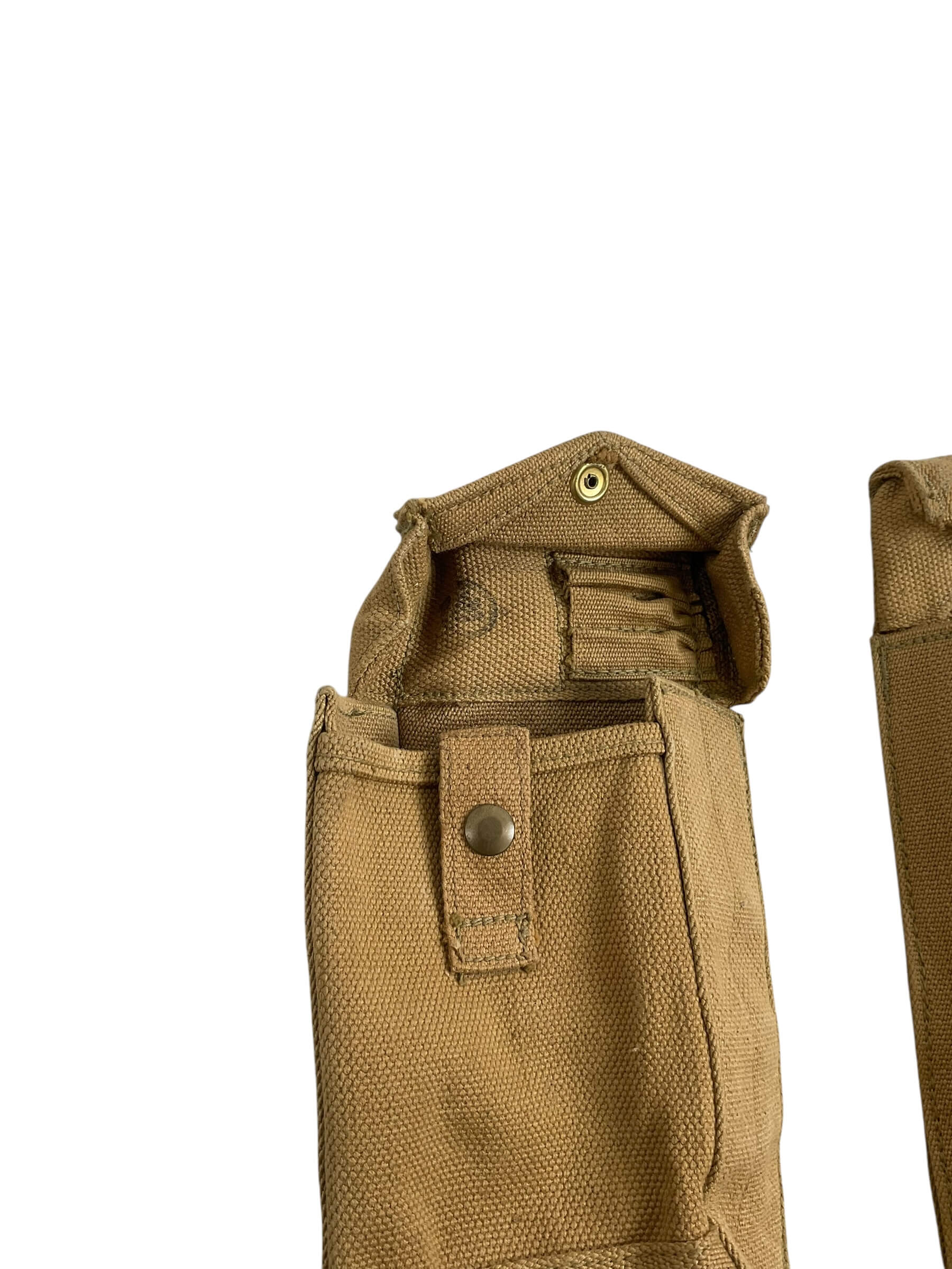WW2 Canadian Army P37 Small Basic Pouches C Broad Arrowed Pair WW2 Canadian Army P37 Small Basic Pouches C Broad Arrowed Pair