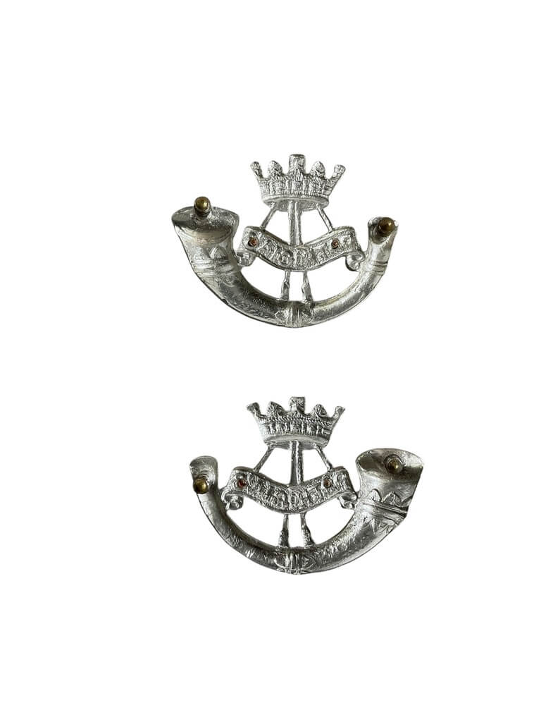 Princess Patricias Canadian Light Infantry Officers Gilt and Silver Collars Pair Princess Patricias Canadian Light Infantry Officers Gilt and Silver Collars Pair