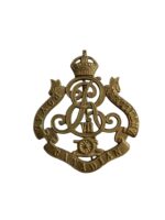 Royal Canadian Artillery Edward the 7th Officers Pith Helmet Cap Badge