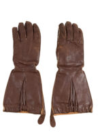 WW2 Canadian RCAF 1941 Pattern Angled Zip Leather Flying Gloves Named