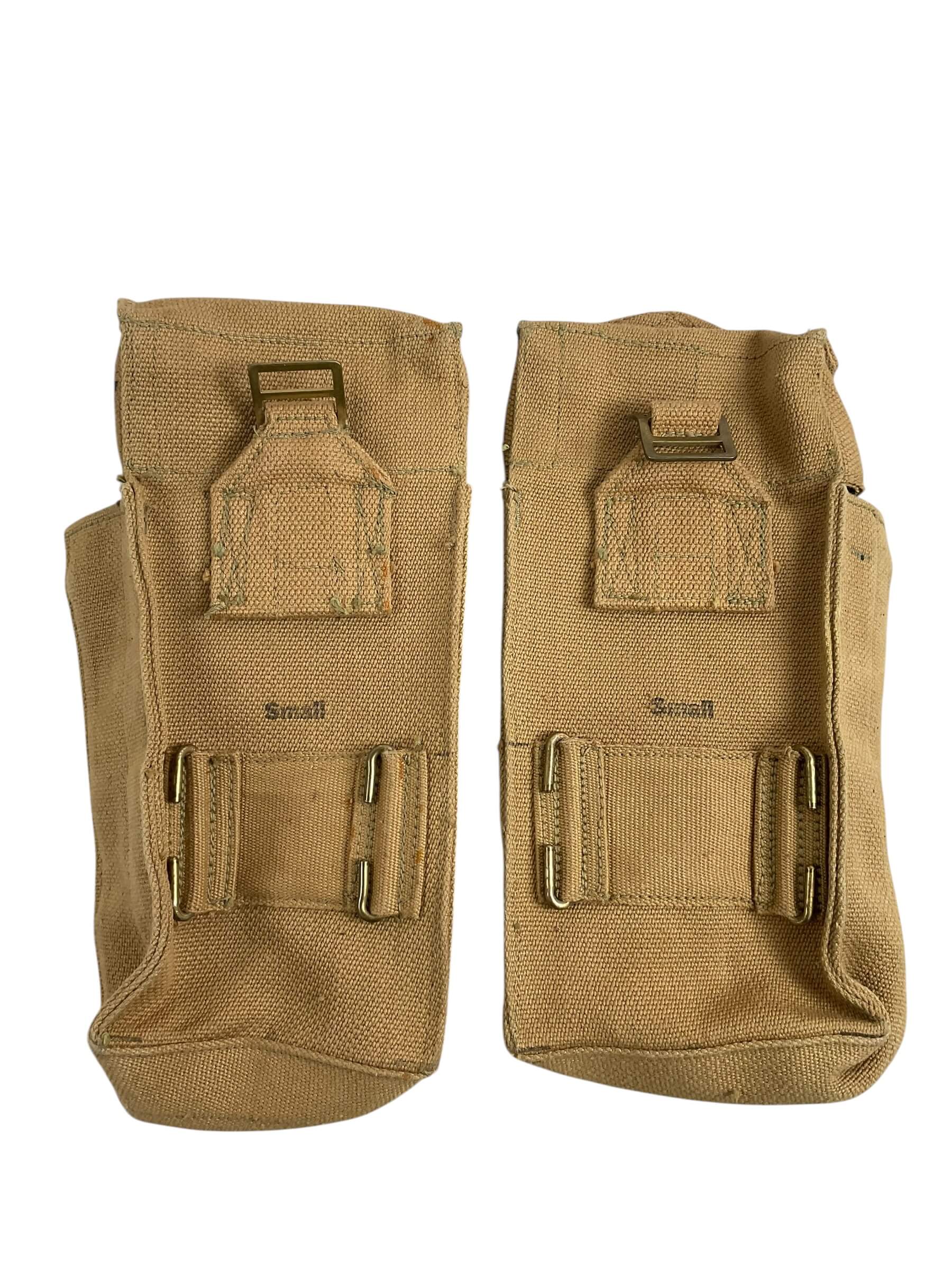 WW2 Canadian Army P37 Small Basic Pouches C Broad Arrowed Pair WW2 Canadian Army P37 Small Basic Pouches C Broad Arrowed Pair