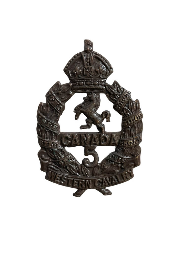 WW1 Canadian CEF 5th Battalion Western Cavalry Collar Insignia Single WW1 Canadian CEF 5th Battalion Western Cavalry Collar Insignia Single