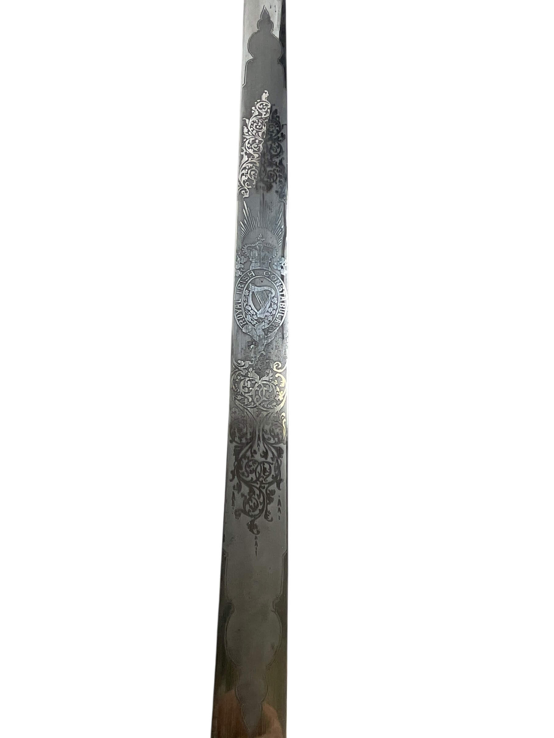 Victorian Royal Irish Constabulary Officers Sword with Scabbard Maker J Ireland and Sons Dublin Victorian Royal Irish Constabulary Officers Sword with Scabbard Maker J Ireland and Sons Dublin