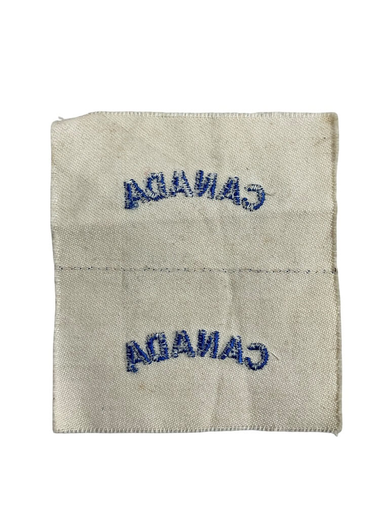 WW2 Canadian RCN Navy CANADA Uncut Shoulder Titles Insignia Pair WW2 Canadian RCN Navy CANADA Uncut Shoulder Titles Insignia Pair
