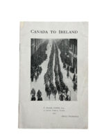 WW1 Canadian CEF Canada to Ireland Booklet