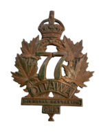 WW1 Canadian CEF 77th Battalion Ottawa Cap Badge