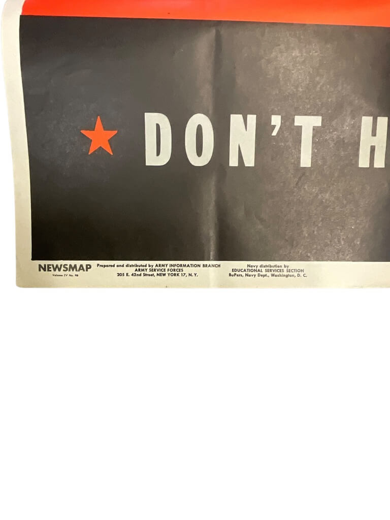 WW2 US Newsmap Vol 4 No 9F 47″ X 34 1/2″ WW2 US Newsmap Vol 4 No 9F 47″ X 34 1/2″