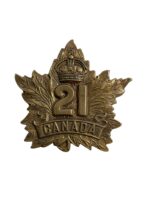 WW1 Canadian CEF 21st Battalion Cap Badge