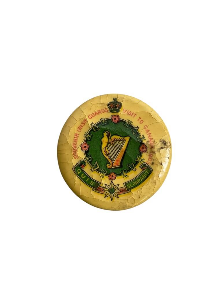 Canadian The Irish Regiment of Canada Irish Guards Souvenir Button Canadian The Irish Regiment of Canada Irish Guards Souvenir Button