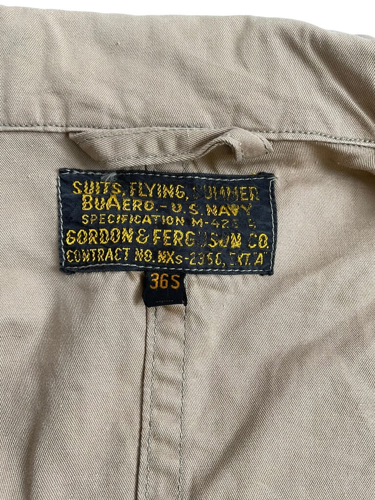 WW2 US USN Navy Summer Flying Suit Size 36 Short WW2 US USN Navy Summer Flying Suit Size 36 Short