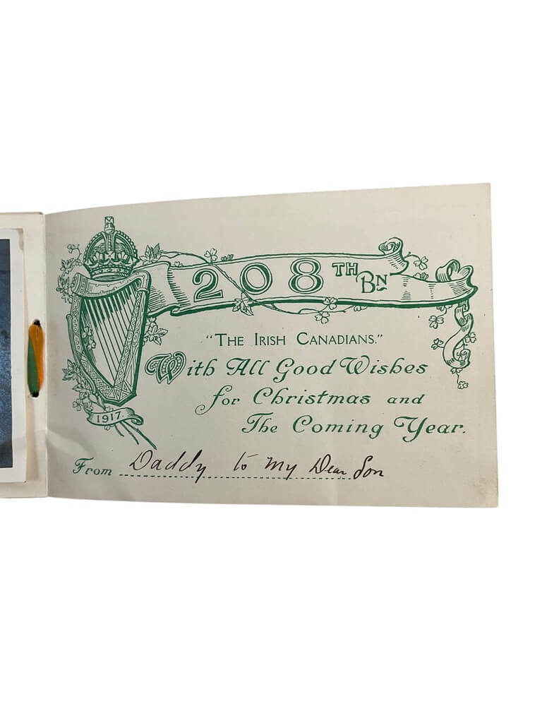 WW1 Canadian CEF 208th Battalion Christmas Card QM Staff WW1 Canadian CEF 208th Battalion Christmas Card QM Staff