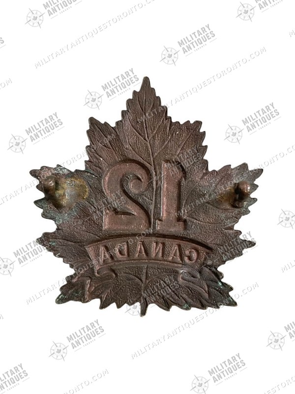 Ww1 Canadian Ranks WW1 Canadian CEF 12th Battalion Other Ranks Cap Badge - Military ...