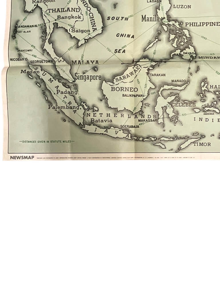 WW2 US Newsmap Vol 4 No 9F 47″ X 34 1/2″ WW2 US Newsmap Vol 4 No 9F 47″ X 34 1/2″