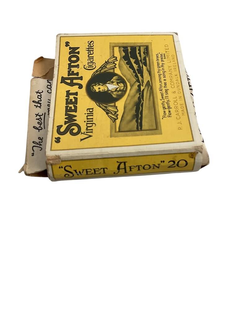 WW2 Irish Sweet Afton Cigarette Pack EMPTY WW2 Irish Sweet Afton Cigarette Pack EMPTY