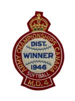 Canadian Army Championship Canada Softball M.D.4 Jacket Patch 6 X 3 1/2"