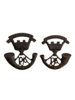 WW1 British BEF Somerset Light Infantry Regiment Officers OSD Collars Insignia Pair